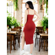 thumbnail image 3 of Vestido De Mujer Midi Casual Stretch Para Diario Y Salida, 3 of 5
