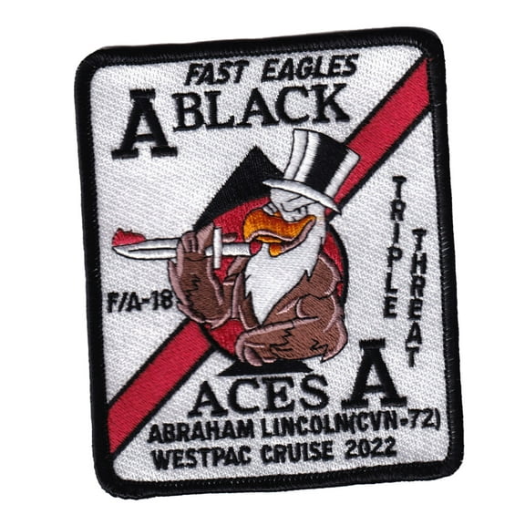 Black Aces Westpac 2022 Patch - With Hook and Loop, 4.5