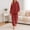 Wine, variant on BaoFuBaoMei Flannel Pajamas for Women Hooded Long Sleeve Top and Pants Sleepwear 2 Piece Solid Heart Embossed Warm Lounge Set