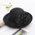 thumbnail image 2 of Ticikt Ladies Rolled Edge Small Top Hat Summer Casual Bow Hat Small Basin Hat Retro Sun Hat Fisherman Hat,Color:Black, 2 of 3