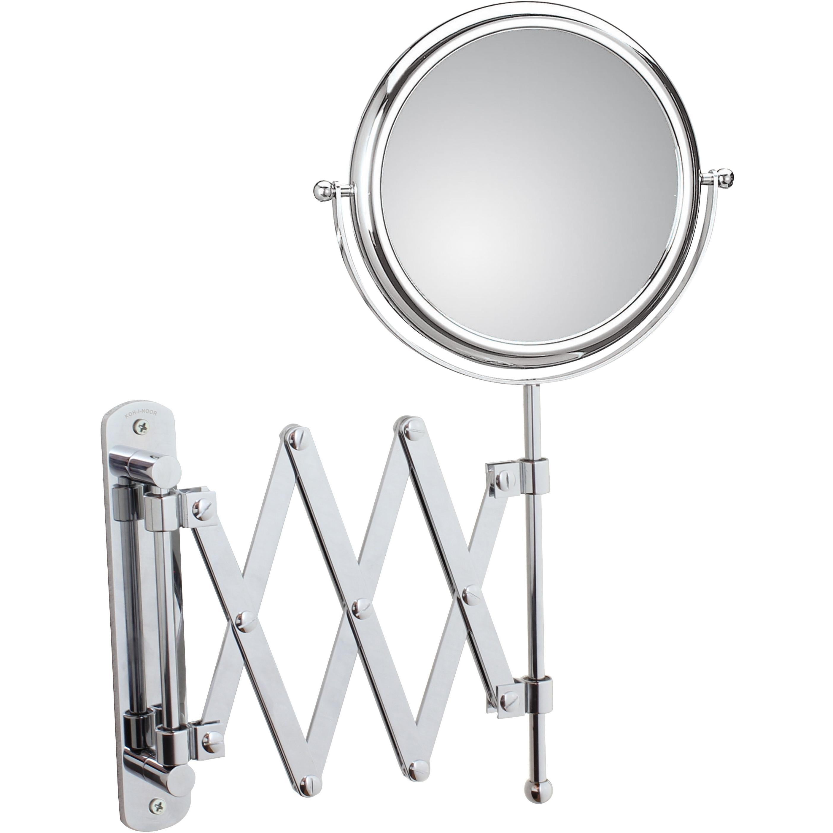 Kin Wall Mounted Extendable Round Cosmetic Makeup Magnifying Mirror