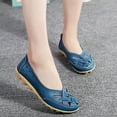 thumbnail image 5 of FRSASU Shoes Clearance Women's Shoes Lady Flats Sandals Leather Slipper Soft Shoes Blue 38, 5 of 7