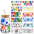 thumbnail image 2 of Vasos de cerveza de vidrio de 16 oz con efecto DTF y transferencia de calor por UV de Inside Out Emotions, impermeables, alegría, ira, tristeza, aburrimiento, envidia y ansiedad, 2 of 5