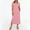 A135 Pink, variant on Women's Casual Neck Maxi Dress Short Sleeve V-Neck Collar Straight Silhouette Side Split Stretchy Cotton Blend Long Dress For Athletic Golf Daily Wear Office