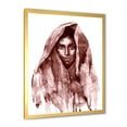 thumbnail image 2 of Designart 'Black and White Portrait of Young Indian Woman II' Modern Framed Art Print, 2 of 4