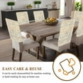 thumbnail image 4 of Abstract Geometric Chair Covers Set of 8 Floral Yellow Bohemia Style Chair Back Covers Stretch Removable Washable Slipcovers Protector for Dining Room Kitchen Party Decor, 4 of 5