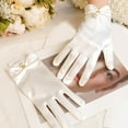 thumbnail image 6 of 2lots Weddings Satins Gloves Beads Decoration Mittens Driving Full Finger Gloves, 6 of 8
