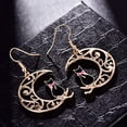 thumbnail image 4 of Boucles d'Oreilles Chat Mignon Lune Cadeau Bijoux Fille, 4 of 4