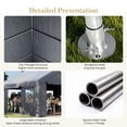 thumbnail image 4 of FOROUTIA 20x20ft Heavy-Duty Carport Canopy, Dark Gray Gable Roof PE Garage, All-Weather Shelter for Car/Truck/SUV/Outdoor Storage & Party, 4 of 7