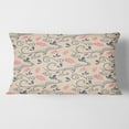 thumbnail image 2 of Designart Retro Botanical Pattern X' Mid-Century Modern Throw Pillow - 12x20, 2 of 2