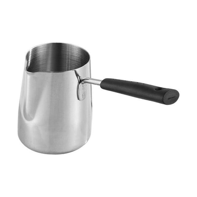 stanreset Stainless Steel Turkish Coffee Pot Easy Maker Smooth Coffee Cleans for Surface 350ML to Silver 250ML