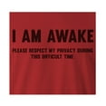 thumbnail image 3 of 9 Crowns Tees Unfortunately Awake Funny Graphic Tee Shirt (Awake 1 Unisex Red, 2XL), 3 of 3