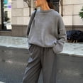 thumbnail image 5 of Mlzmgr Sweaters for Women Oversized Long Sleeve Pullover Tops Loose Comfy Crewneck Blouses Fall Winter, 5 of 6