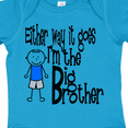 thumbnail image 4 of Inktastic Either Way It Goes, I'm the Big Brother Boys Baby Bodysuit, 4 of 5