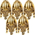 thumbnail image 1 of OULII 5Pcs Bead Caps for Bracelets Jewelry Components Golden 3x2cm, 1 of 8