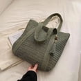 thumbnail image 1 of Granjero Gordo Bolso de mano tejido y bolsas de cosméticos, bolso de mano tejido elegante de playa de verano, bolso de hombro de 17,71 x 0,78 x 15,74 pulgadas (verde), 1 of 5