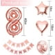thumbnail image 3 of Globo de 8 cumpleaños Niña Globo de oro rosa Decoración de fiesta de cumpleaños de Niña de 8 años, 3 of 5