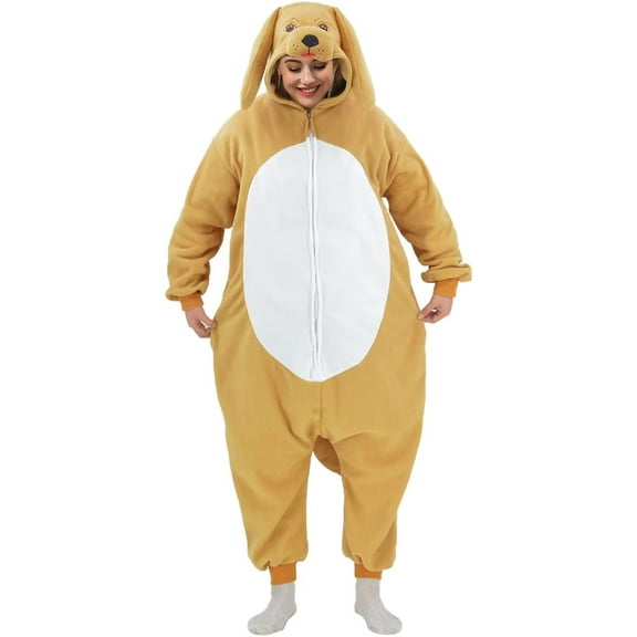 Unisex Adult Dog Onesie Pajamas Animal Christmas Costume Homewear Sleepwear for Women men