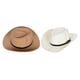 thumbnail image 1 of Sombrero vaquero trenzado para el sol al aire libre (2 piezas) Blanco + caqui, 1 of 9