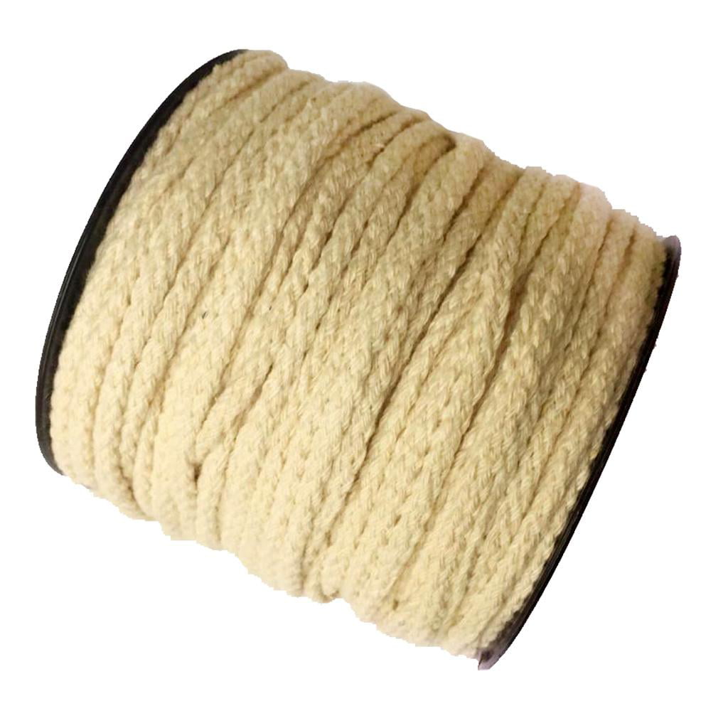 50m Soft Braided 100% Cotton Rope Cord Beading Knitting Crafts Shop 