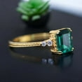 thumbnail image 2 of Emerald Engagement Ring Diamond Alternative Fine Women Jewelry May Birthstone Promise Ring Statement Gift Ring, 2 of 4