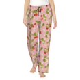 thumbnail image 1 of Balery Strawberry Floral Pantalones de pijama para mujer, pijamas ultraligeros, pantalones de estar por casa-Medium, 1 of 6