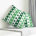thumbnail image 3 of St. Patrick's Day Pillow Covers 20x20 Inch Decorative Throw Pillow Cover, Green Irish Lucky Clovers Stripes Sofa Pillowcases Accent Cushion Case Home Decor Bedroom Living Room, 3 of 6