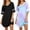 Black/Tie Dye, variant on Ekouaer Nightgowns for Women 2 Pack Sleepshirts Short Sleeve Nightshirt V Neck Sleepwear Casual Pajama Dress