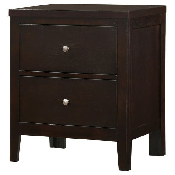 Nmkwnr Nightstand with 2 Drawer, Beside Table for Living Room, Bedroom, Dark Brown