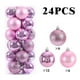 thumbnail image 3 of Juego de 24 bolas de Navidad de 6 cm con adornos navideños, esferas navideñas, colgantes para árbol de Navidad, accesorios de decoración navideña, 3 of 5
