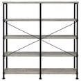 thumbnail image 6 of Analiese 63-inch 4-shelf Double Bookshelf Grey Driftwood, 6 of 9