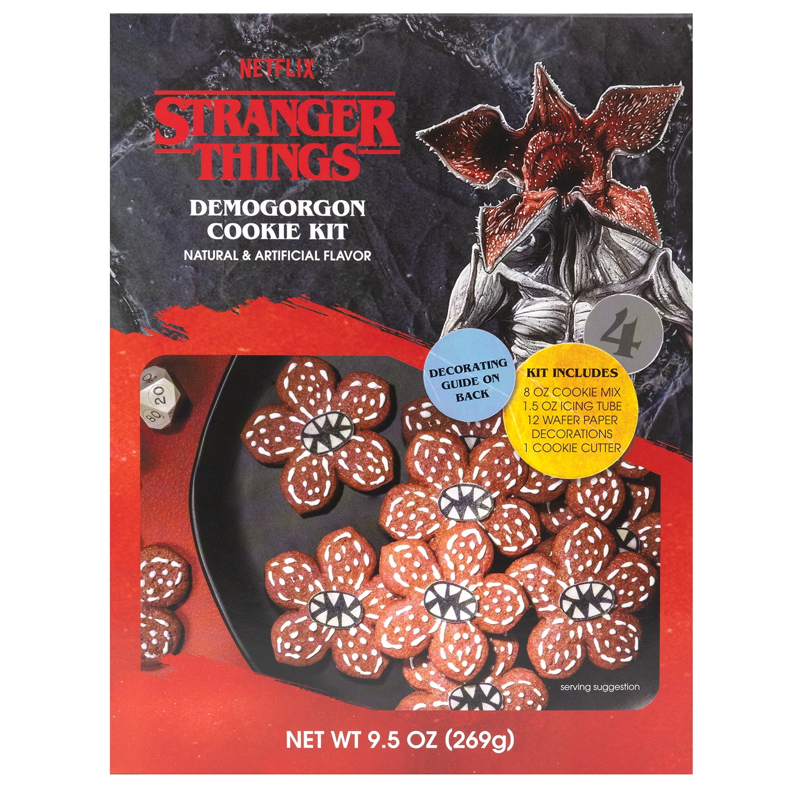 Stranger Things Cookie Kit/Baking Mix Vanilla/Almond - Demogorgon 9.5oz