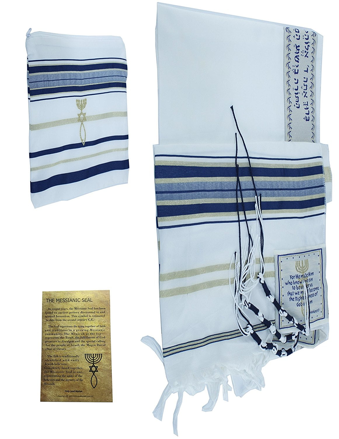 4 Black-2 Messianic New Covenant Prayer Shawls Tallits 72x22 in Matching Bags Jerusalem Four Purple-2