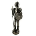 thumbnail image 4 of 11" Polished Metal Knight Statue Holding Spear, 4 of 4