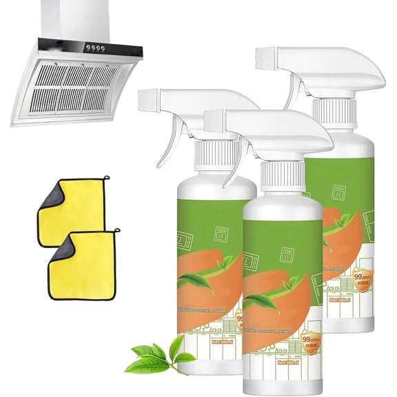 Electrolyzed Ion Kitchen Cleaner Spray,10.1 fl oz Bottled Cleaner with Sprayer,Cuts Through Stubborn Messes,Surface-Safe & Non-Toxic,Provides Long-Lasting Bacteria Control for a Hygienic Kitchen