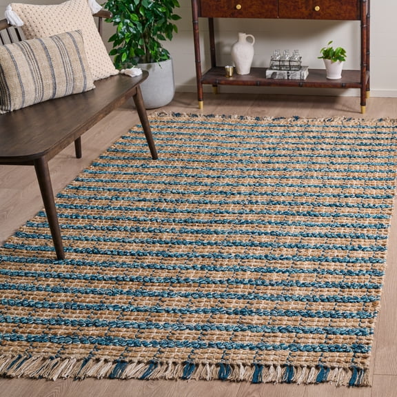 Safavieh Cape Cod Ronni Distressed Area Rug, Turquoise/Natural, 8' x 10'