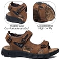 thumbnail image 3 of YOURDIARY Men's Outdoor Sandals Beach Sandals Open Toe Fisherman Sandal, 3 of 7