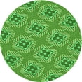 thumbnail image 1 of Ahgly Tapis Rond Lavable en Machine Intérieur Transitionnel Vert Néon, 6 Pieds Rond, 1 of 7