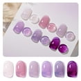 thumbnail image 1 of Set de esmaltes de uñas GAOY Jelly Purple Gel 6 colores, 6,5 ml, 1 of 6