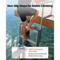 thumbnail image 3 of KFFKFF Retractable Dock Ladder, 5 Steps, Aluminum Alloy Pontoon Boat Swim Ladder with Auto-Lift Float, Non-Slip Wide Steps, 500 lbs Weight Capacity, 3 of 9