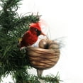 thumbnail image 2 of Golden Bell Collection Nest Feeding Cardinals Clip On Ornament Red Bird Br454, 2 of 2