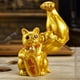 thumbnail image 3 of Escultura creativa de gato de la suerte, gato del dinero que da la bienvenida al Feng Shui, novedad grande A-Oro Izquierdo, 3 of 9