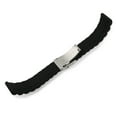 thumbnail image 4 of Black Silicone and Stainless Steel Folding Buckle Watch Band 22mm Width Waterproof for Sports, 4 of 4