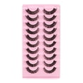 thumbnail image 1 of Pestañas postizas de estilo popular, marcas privadas, extensiones de pestañas de visón sintético, tiras de pestañas con rizo profundo, 1 of 5