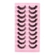 thumbnail image 1 of Pestañas postizas de estilo popular, marcas privadas, extensiones de pestañas de visón sintético, tiras de pestañas con rizo profundo, 1 of 5