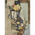 thumbnail image 2 of Antonin Procházka 18x24 Black Ornate Framed Double Matted Museum Art Print Titled: Still Life with Vase and Flower (1914-15), 2 of 5