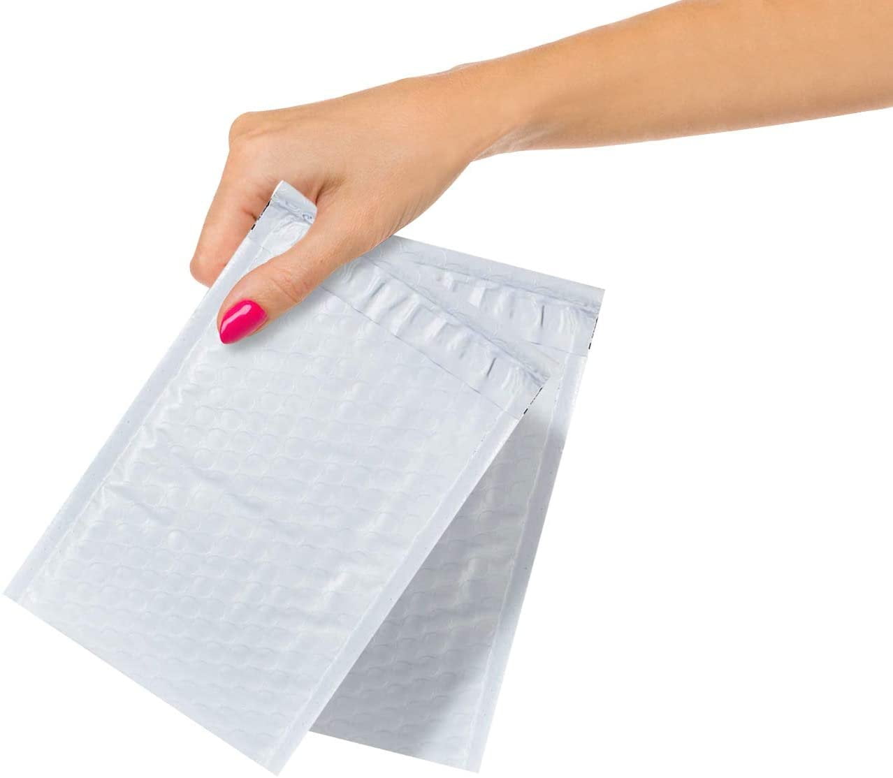 AMZ Supply White Poly Bubble Mailers 4 x 7 Peel and Seal Bubble Padded