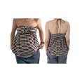thumbnail image 2 of Argulvti Women Tube Top, Strapless Backless Solid/Stripes Vest Pleated Summer Tops, 2 of 9