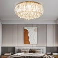 thumbnail image 4 of KPIBEST 12-Lights Gold Crystal Flush Mount Chandelier Light Fixture K9 Crystals Modern Ceiling Lights Elegant Pendant Lamp Dia 31.5 inch, 4 of 6