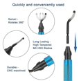 thumbnail image 5 of Deburring Tool Kit, 6-1/2Inch Metal Handle Chamfer Tool for Resin Aluminum Brass Plastic Pipes Tube Hole 3D Art, 5 of 5